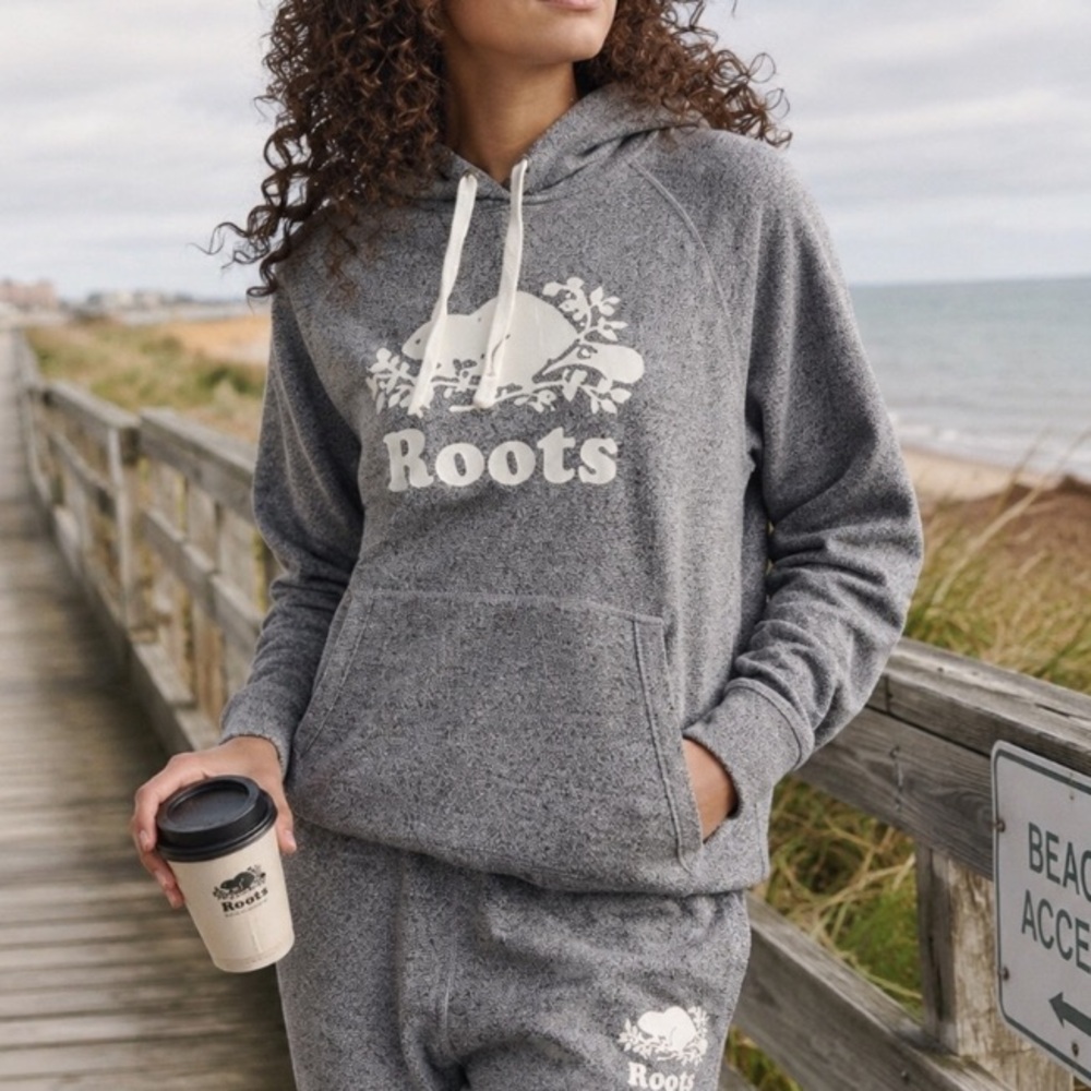 Roots Grey hooded sweatshirt